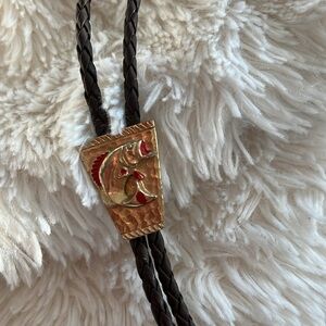 VINTAGE BRAIDED LEATHER BOLO